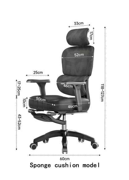 2025 New Ergonomic Office Chairs Gaming Chair Desk Seats Home Seat With Footrest Lumbar Support For Comfortable Long Sitting