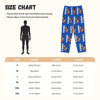 Custom Women Soniced Pajama Pants Printed Hedgehog Game Sleep Sleepwear Bottoms with Pockets