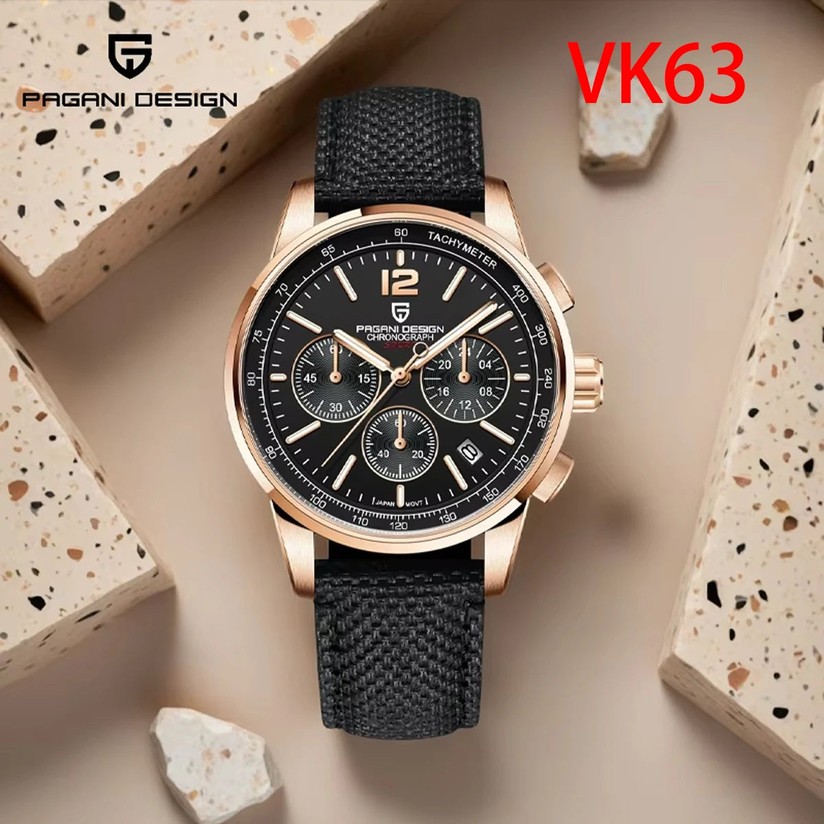 Pagani Design VK63 Fashion Men's Quartz Watches 41MM Top Sapphire Waterproof Sport 10 Bar Watch for men reloj hombre