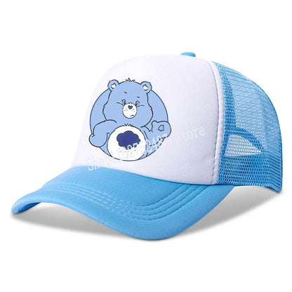 Anime Care Bears baseballová čepice pro dívky a ženy, nová outdoorová sportovní sluneční čepice, letní prodyšná síťovaná sluneční čepice, dětská i dospělá pokrývka hlavy, dárek