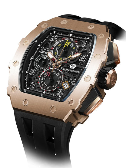 Orologio da uomo TSAR BOMBA New TB8204, cronografo al quarzo giapponese, impermeabile 50M, stile sportivo fashion, orologio da polso di lusso, regalo da uomo