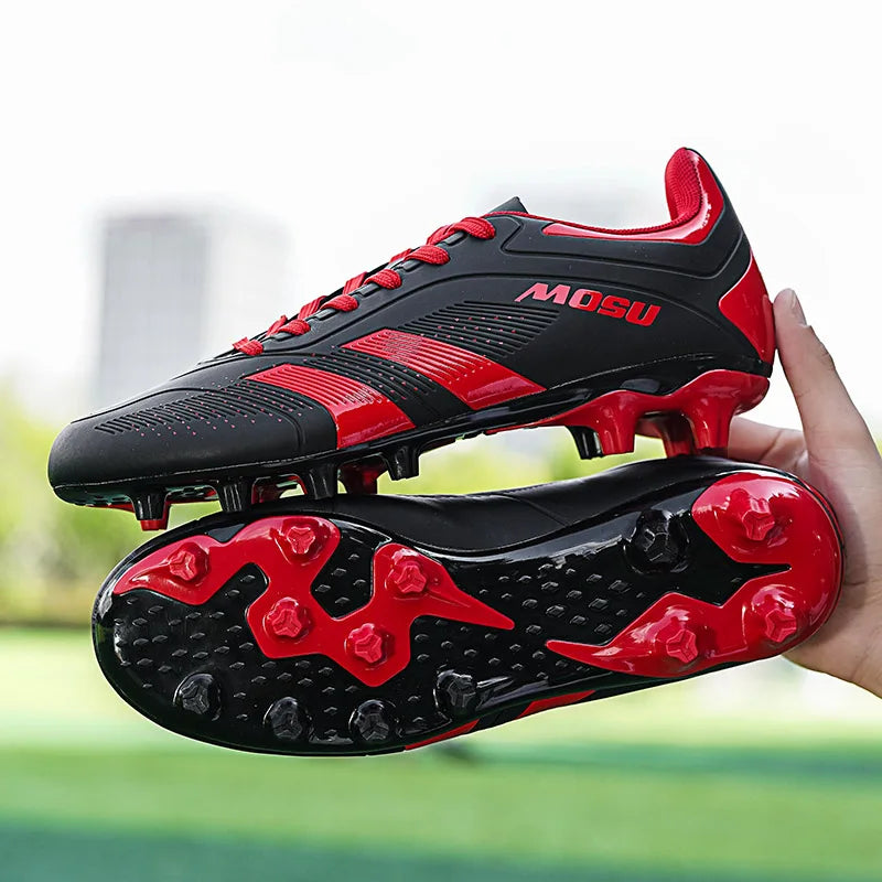 Nuove scarpe da calcio da uomo e donna, scarpe sportive per interni ed esterni con tacchetti lunghi e spezzati per allenamento su tappeto da calcio