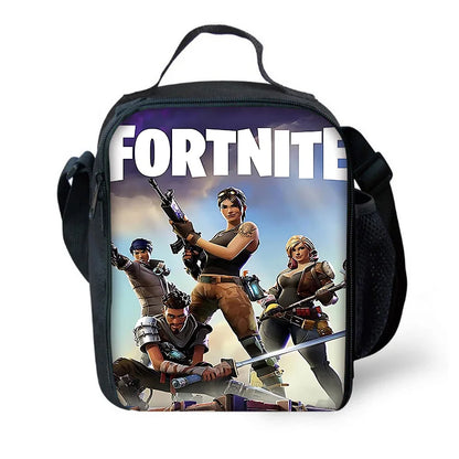 Hot Game FortniteS isolierte Kinder-Tasche mit großem Fassungsvermögen für Jungen und Mädchen, Schüler, Outdoor-Picknick, wiederverwendbare Thermo-Kühltasche und Lunchbox