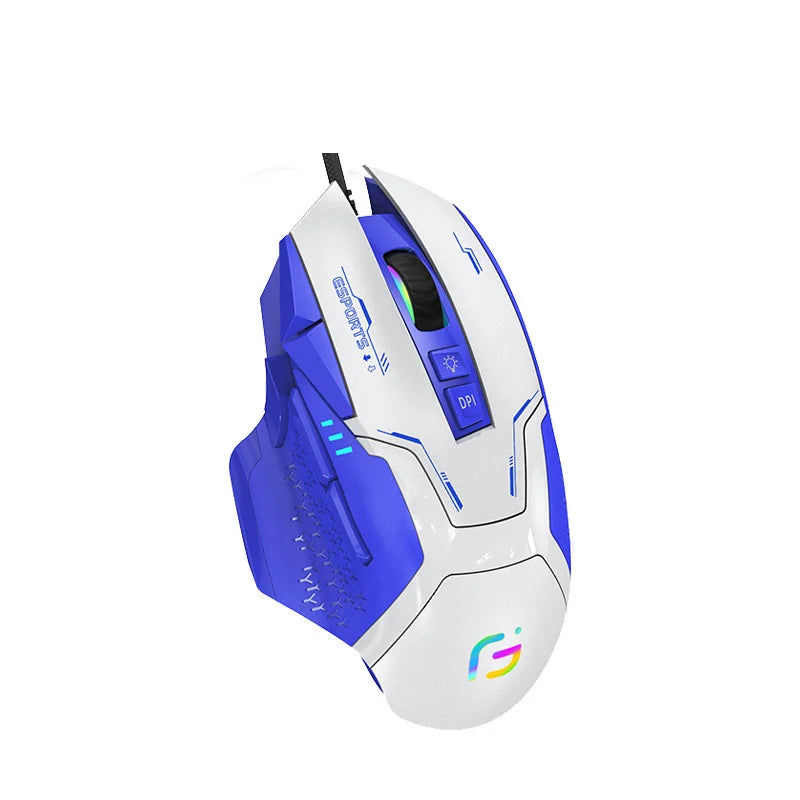 Wired Game Mouse 12000 DPI Adjustable Macro Programming RGB Backlight Ergonomics Design Fire Key E-sport Mause Gaming PC Mice