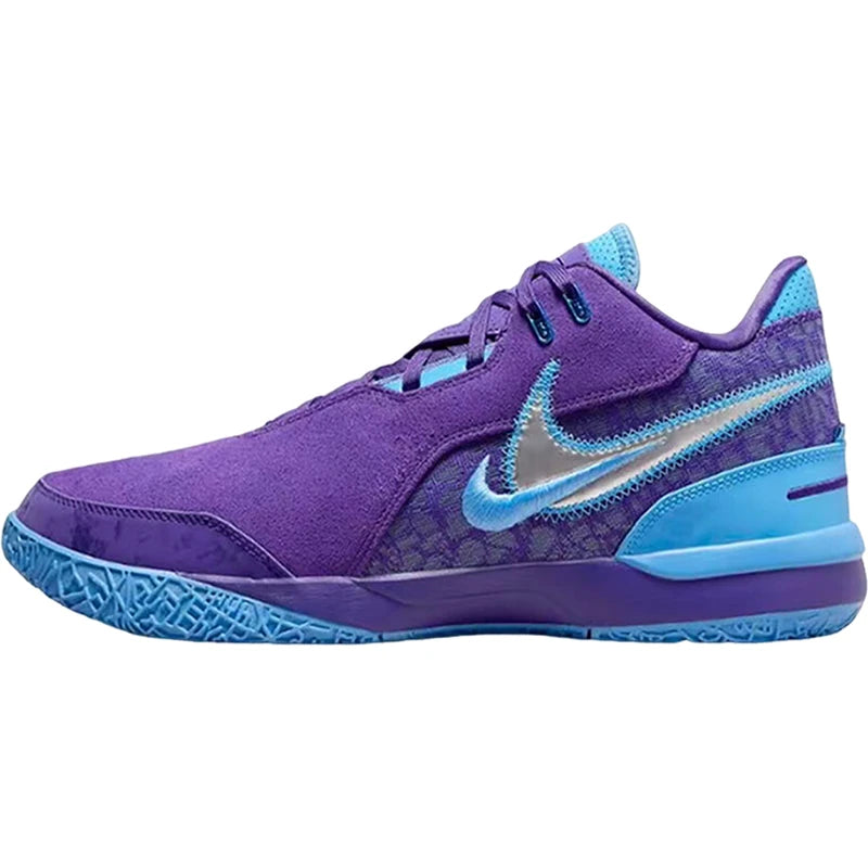 Offizielle authentische Nike Herren-Basketballschuhe FJ1566-500, neue Mid-Top-Schuhe im robusten Patchwork-Design