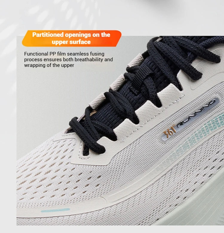 361 Degrees N40 Men Running Shoes Trendy Rebound Cushioning Soft Durable Airy Mesh Stable Lightweight Male Sneakers 672532207