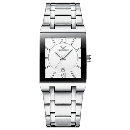 Relógio de pulso de luxo BINBOND com mecanismo de quartzo preciso para homem, luminoso, à prova de água, data automática, em aço inoxidável resistente, estilo casual.
