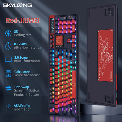 SKYLOONG GK104 Pro Wireless Mechanical Keyboard 100% Custom Keyboard Hot-Swapp Low-noise Switch for PC Gamer office Accessoies