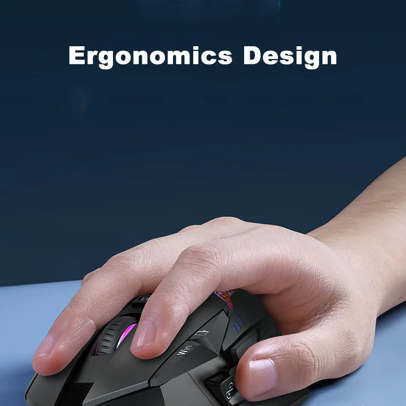 Wired Game Mouse 12000 DPI Adjustable Macro Programming RGB Backlight Ergonomics Design Fire Key E-sport Mause Gaming PC Mice