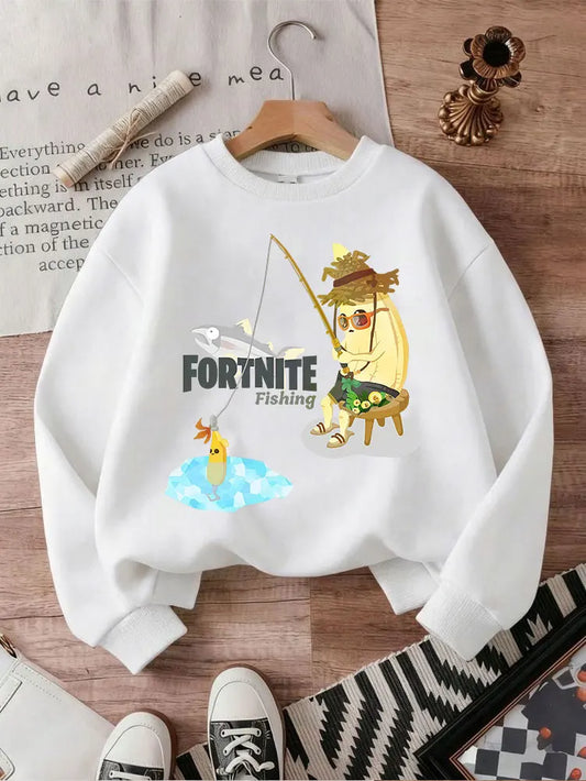 New Fortnites Kids Sweatshirts Cartoon Game Character Printed Hoodie Autumn Casuals Children Tops Winter Baby Boys Clothing