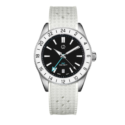 Comes With Rubber Strap Man's Automatic Watch Quartz Swiss Movement BGW9 Luminous Bezel 4-Pin GMT 150 Meters Waterproof Diving