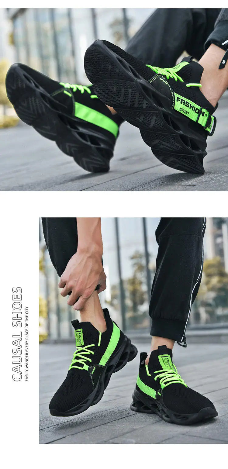 Modieuze paarse casual sneakers in de aanbieding voor dames en heren – Blade hardloopschoenen, grote maat 48, lichte ademende sportschoenen voor heren, mesh sneaker