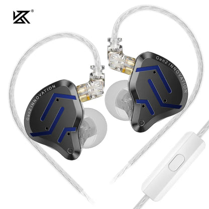 KZ ZSN Pro 2 In-Ear Metal Headphones Sport Noise Canceling Music Headphones Hybrid Drivers 1BA+1DD HIFI Bass Headphones