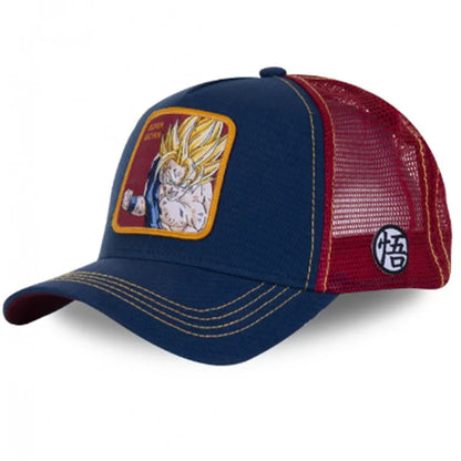 Dragon Ball Z-stilarter Anime Son Goku Bomuld Ny baseballkasket til mænd og kvinder Hip Hop Far Justerbar mesh-kasket Trucker-kasket
