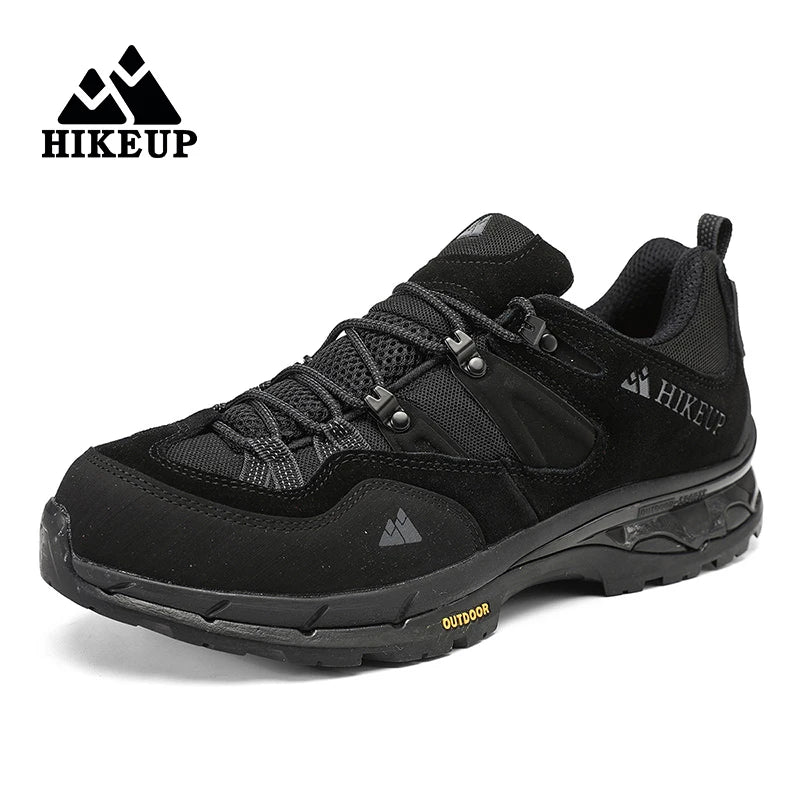 HIKEUP Non-slip Wear Resistant Outdoor Hiking Shoes Breathable Splashproof Climbing Men Sneaker Trekking Tourism Mountain Shoes