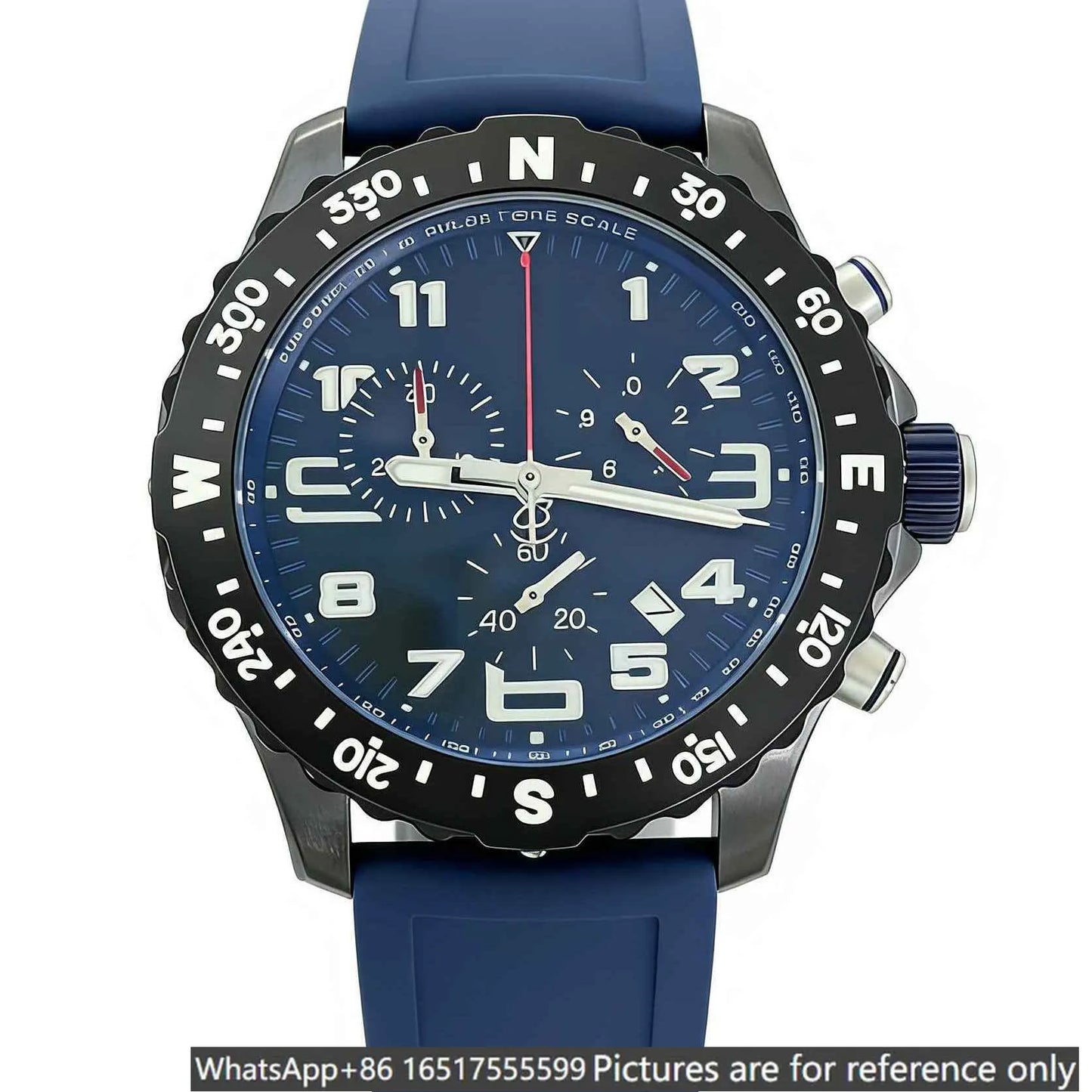 45mm luxury men's watch, made of 904L steel, Quartz movement-b