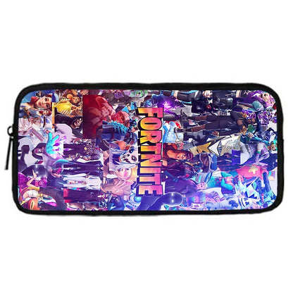 Mochila escolar infantil con bolso de hombro y estuches para lápices, bolsas escolares con diseño de juego popular F-FortniteS para niños y niñas, el mejor regalo