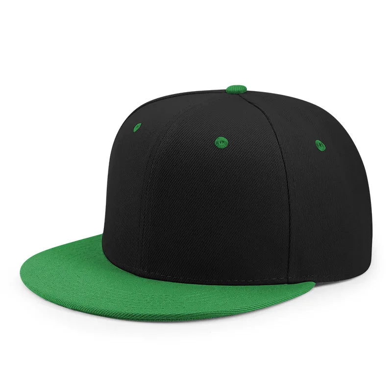 Engros 40 farver Justerbare flade snapback-kasketter med skygge Dame Mode Polyester Enfarvet baseballkasket Herre Hiphop Blank Sportskasket