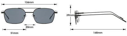 NEW Sun Glasses Unisex Double Beam Anti-UV Spectacles Personality Eyeglasses Simplity Ornamental Alloy Frame Sunglasses