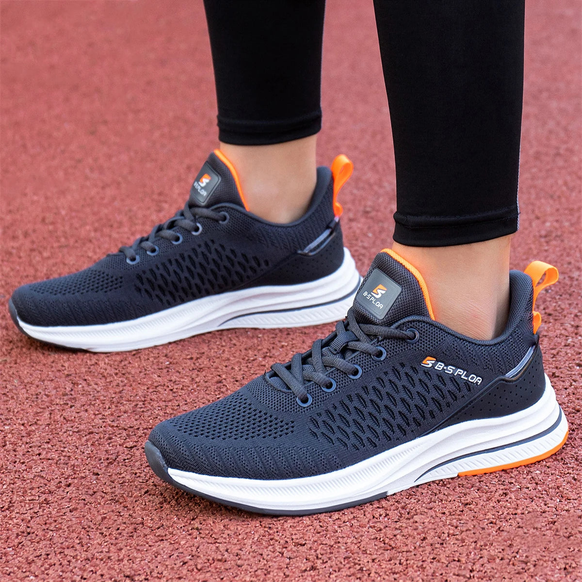Zapatillas de running ligeras Baasploa para hombre, cómodas zapatillas casuales de diseñador en malla con cordones para hombre, deportivas de exterior y tenis