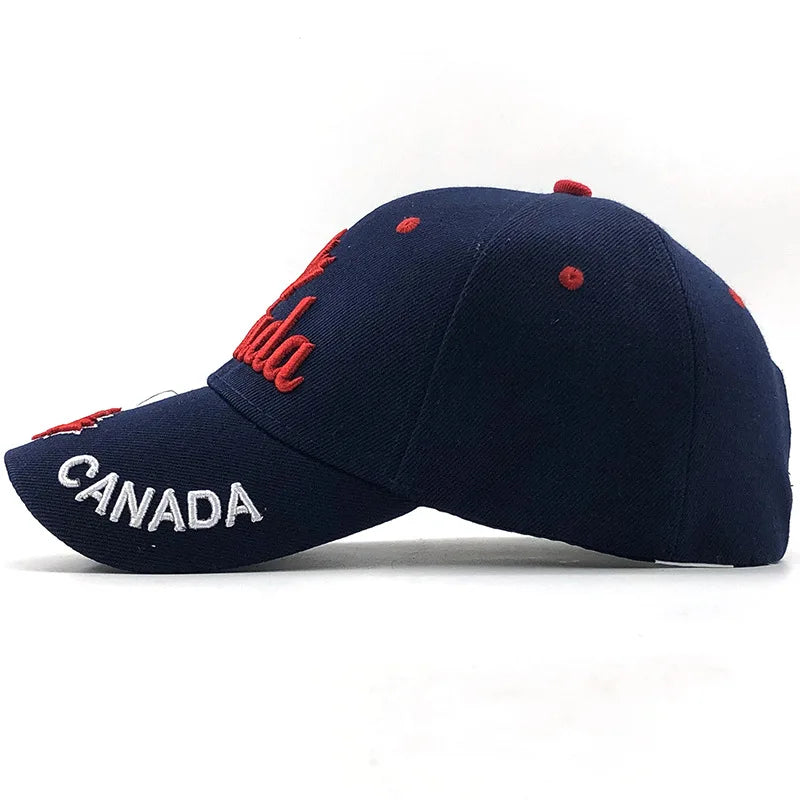 Farver Kontrast Canada Broderet baseballkasket til mænd og kvinder Snapback-kasket Dad Hats Fiskekasket Bone Gorra