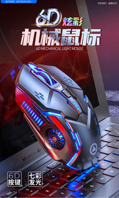 Laser Mouse for PC Gamer Gaming Mouse Ergonomic Mice with LED Backlit USB Mice for Computer Gamer Girl Mouse for Laptop