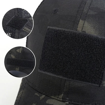 Унисекс спортна шапка за външни дейности със слънцезащитен крем, бързосъхнеща, мъжка ежедневна шапка, дамска унисекс шапка с камуфлажен принт, за лов, риболов, армейска бейзболна шапка