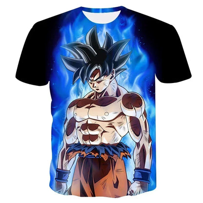 Anime Dragon Ball Goku Print T Shirts Cartoon Shirt Summer Breathable T-shirt And Comfortable T-shirts Mens Clothes Tops