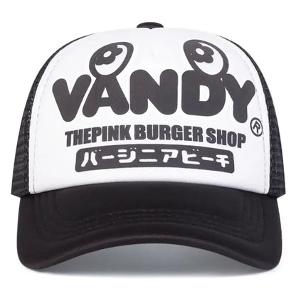 2025 Simple New Net Cap VANDY Japanese Printed Fashion Street Hip Hop Hat Outdoor Leisure Daily Sunshade Hat Unisex Baseball Hat