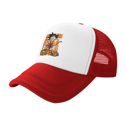 Dragon Ball Z Trucker Hat Super Saiyan Son Goku Hat Sun Hat Sun Caps Adjustable Snapback Caps Mesh Baseball Caps Wholesale New - Produit gaming premium Fraquane, produits de luxe, nouvelle génération, équipement gamer