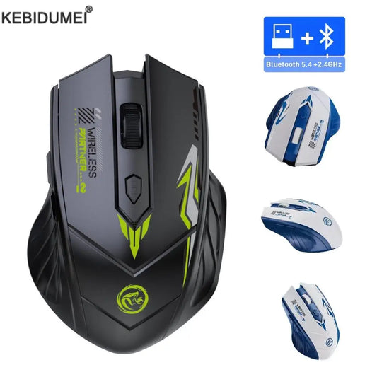 Rechargeable Wireless Mouse 2.4Ghz Gaming Computer Bluetooth Mouse 1600DPI Ergonomic Gamer Mice For PC Office Laptop