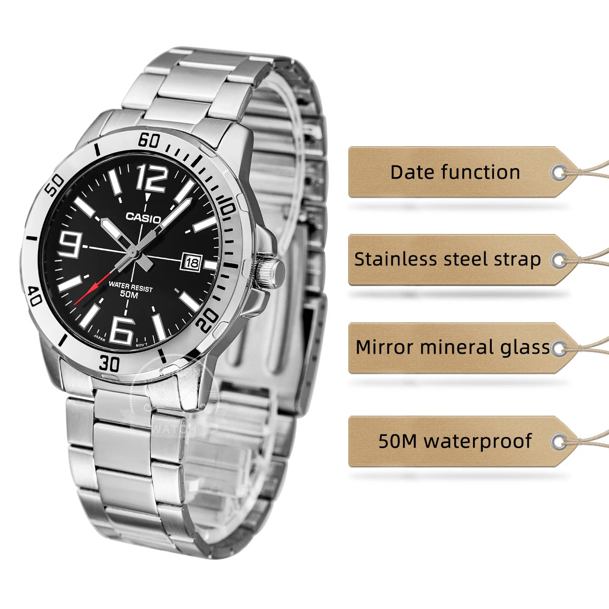 Casio Watch For Men Stainless Steel Bracelet Business styles  relogio masculino MTP-VD01D