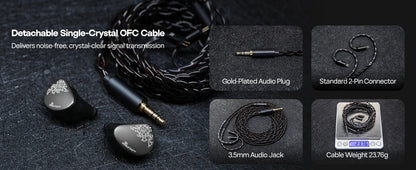 Linsoul Kiwi Ears Cadenza II IEM 10mm Titanium DD with KARS 2.0 Premium Construction Hifi Earphones with Detachable Cable System