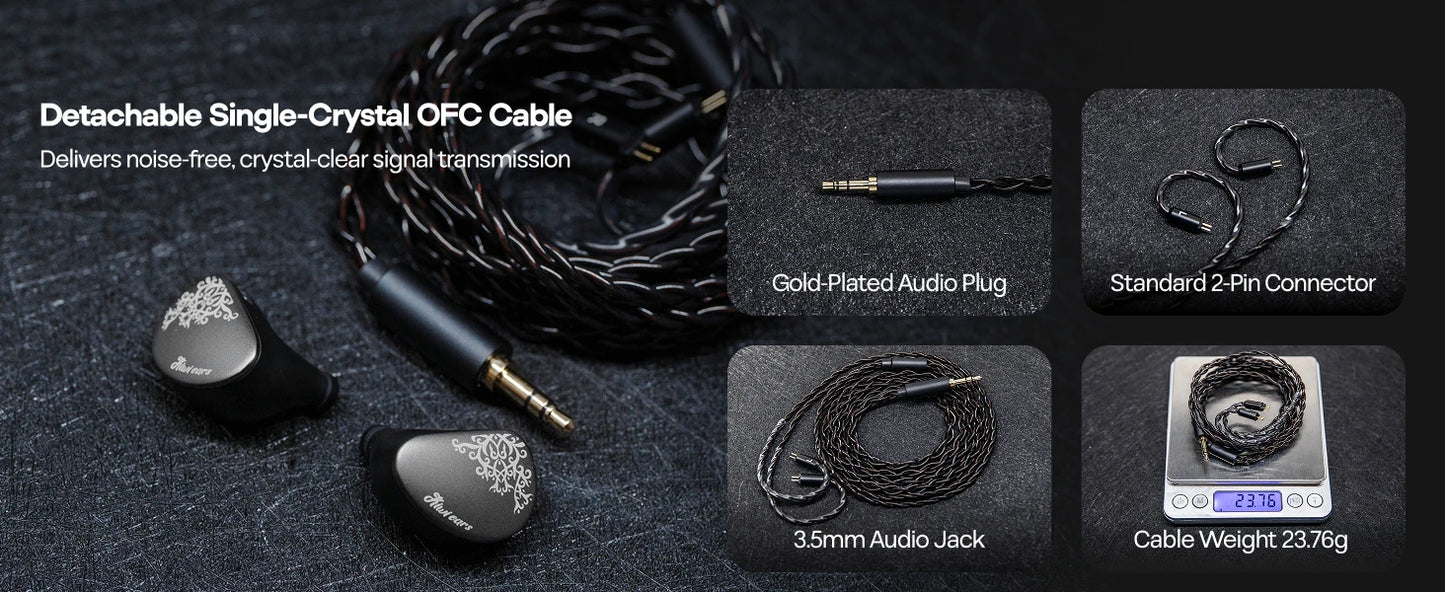 Linsoul Kiwi Ears Cadenza II IEM 10mm Titanium DD with KARS 2.0 Premium Construction Hifi Earphones & High-Quality Cable