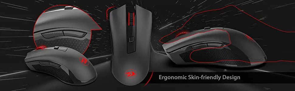 Redragon M652 Optical 2.4G Wireless Mouse with USB Receiver, Portable Gaming & Office Mice, 5 Adjustable DPI Levels