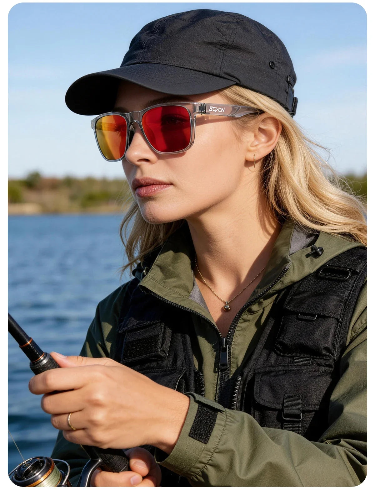SCVCN Utomhus Polariserade Vattensport Strand Hav Plattform Fiske Cykling MTB Solglasögon Cykelsport Vandring Glasögon UV400