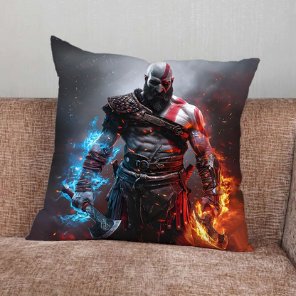 G-God of W-War Game Pillow Case For Home Bedroom Car Office Decoration Living Room Sofa Cushion Cover Suitable