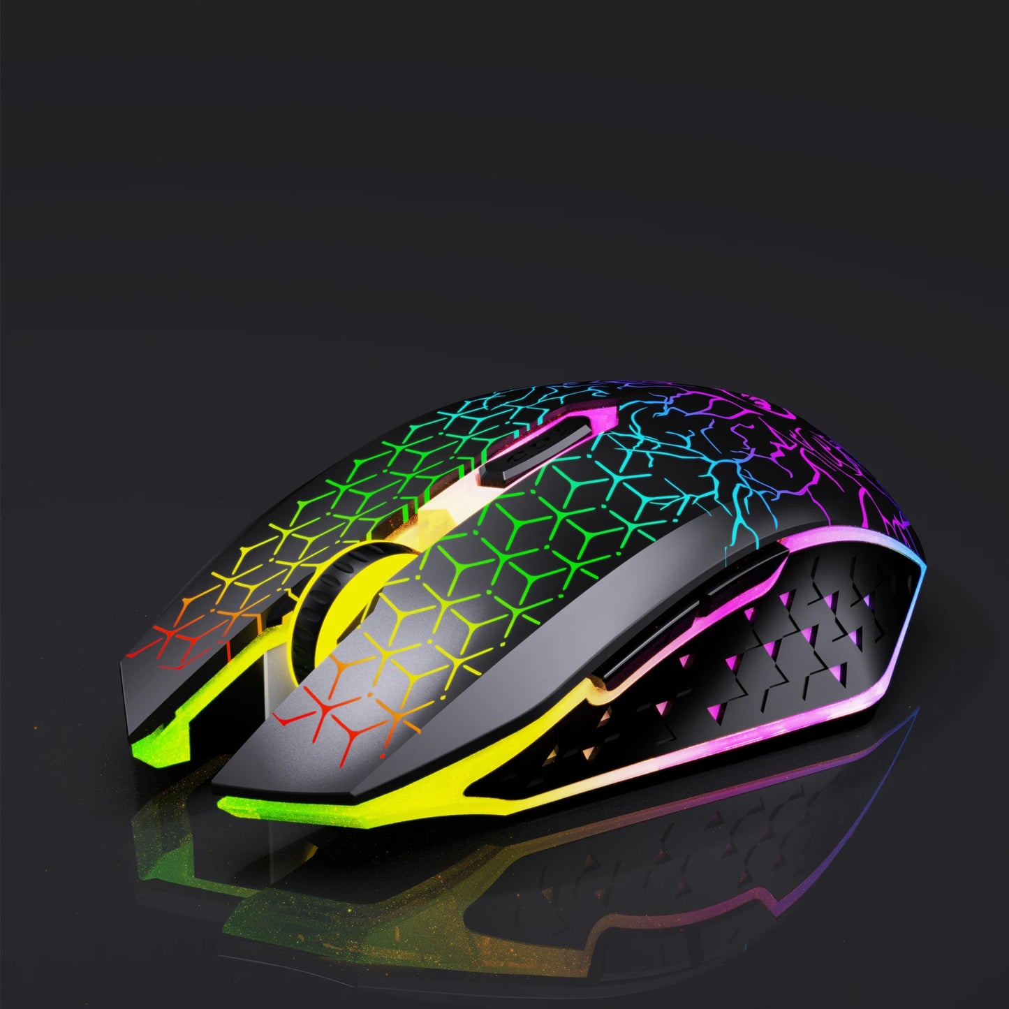 New Arrival Ergonomic 3D Dual Mode RGB Backlit Gaming Mouse 6-Button Rechargeable 500mAh Wireless Mouse Optical Tablet Game