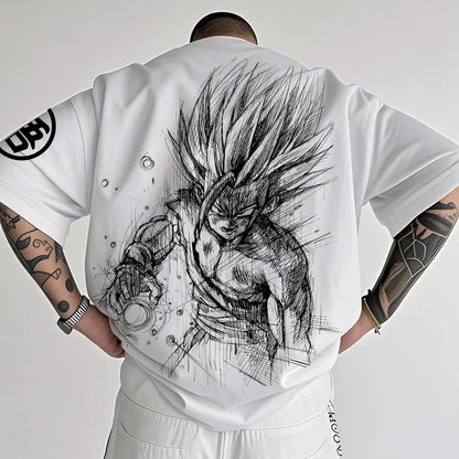 Camiseta temática de Dragon Ball Z - Algodón puro, transpirable y elástico | Cómoda y con estilo | Ideal para fans del anime