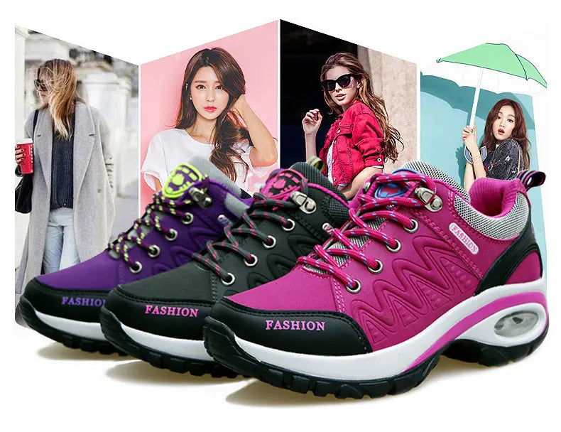 Women’s Sports Shoes Platform Sneakers Fashion Outdoor Hiking Non-Slip Casual Low-Top Running Shoes Women’s Footwear