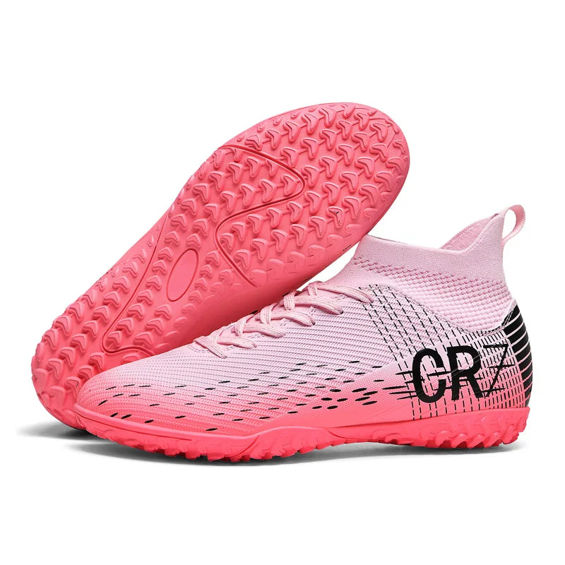 Chaussures de football professionnelles pour hommes, originales, respirantes, confortables, résistantes, pour terrain en herbe.