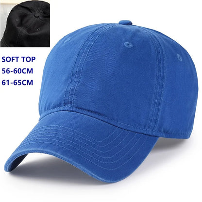 Cappellino da baseball da uomo e da donna oversize XXL, 100% cotone, cappellino da baseball grande per teste grandi 56-63 cm (23,5"-25,5"), cappellino "dad cap" semplice e regolabile