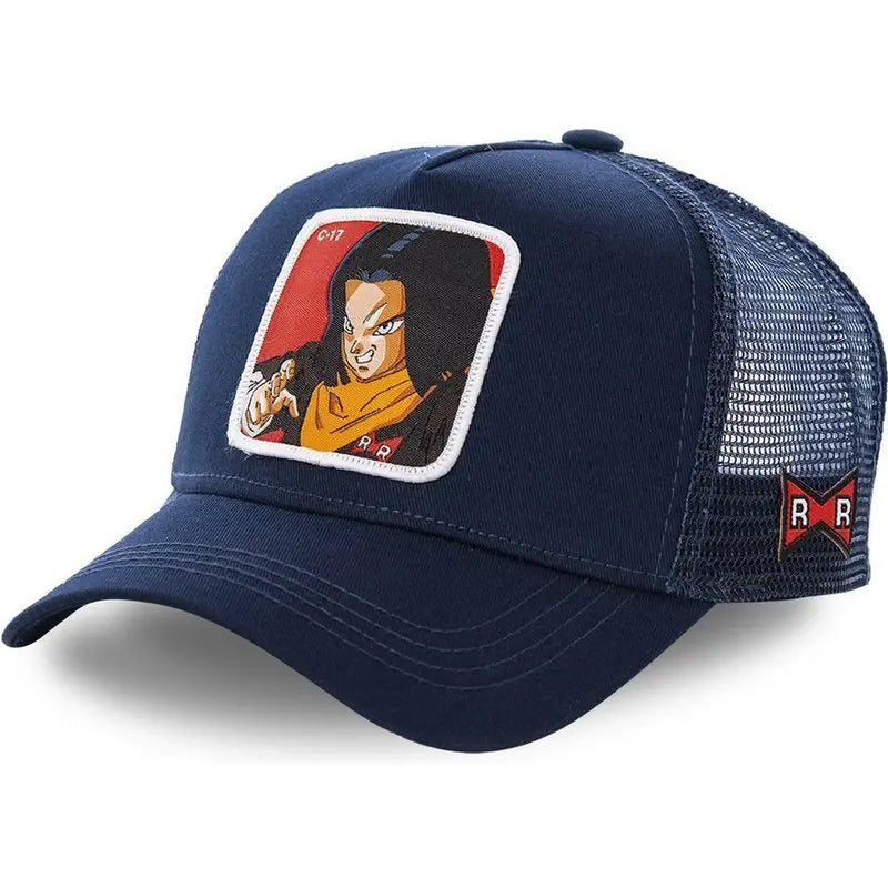 Dragon Ball Z-stilarter Anime Son Goku Bomuld Ny baseballkasket til mænd og kvinder Hip Hop Far Justerbar mesh-kasket Trucker-kasket