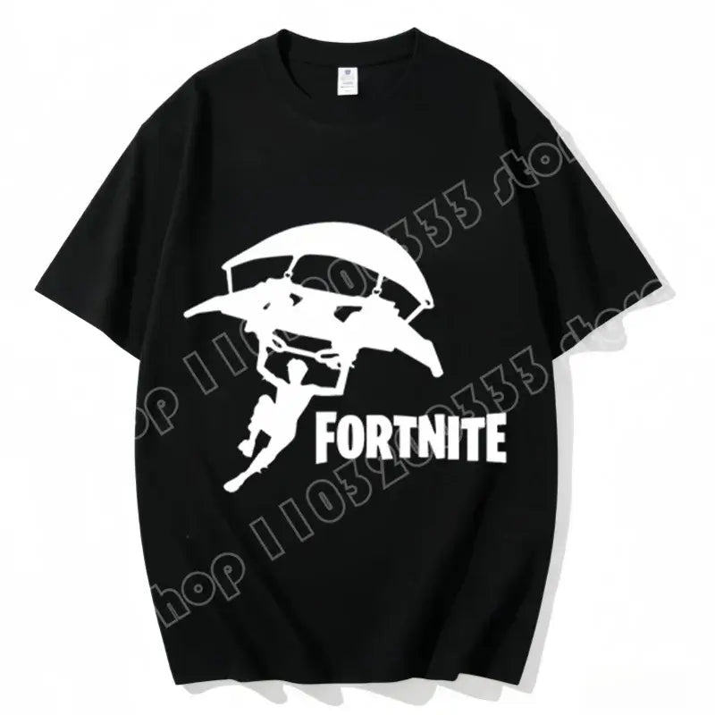 Fortnite Rundhals-T-Shirt für Erwachsene, unisex, Gaming-Dance-Mode, neu, aus reiner Baumwolle, kurzärmeliges Oberteil, perfekt für Freizeit und Urlaub