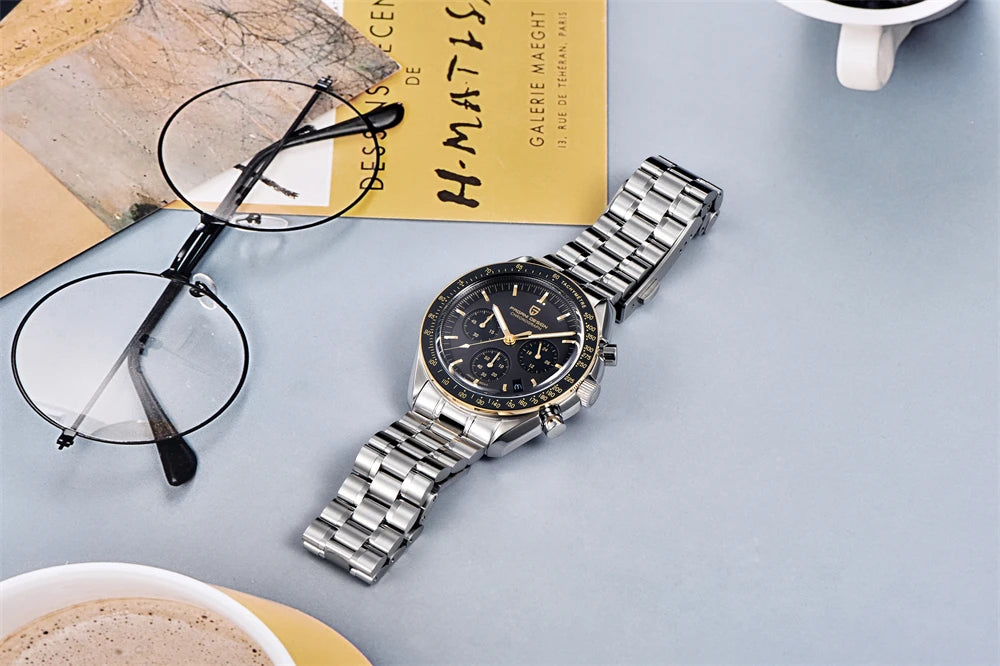 PAGANI DESIGN 2026 New Moon Watch For Men Quartz Multifunction Chronograph Sports Mens Watches Top Brand Luxury Sapphire Mirror