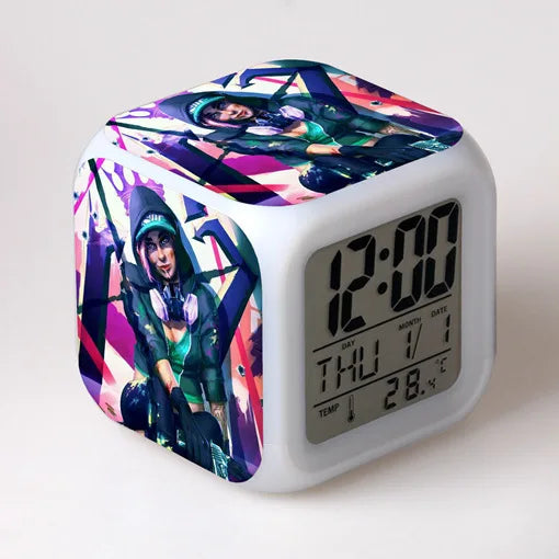 Fortnite Alarm Clock Cute Fashion Cartoon Personalized Creative Kawaii Minimalist LED Alarm Clock Gift for Friends' Birthday