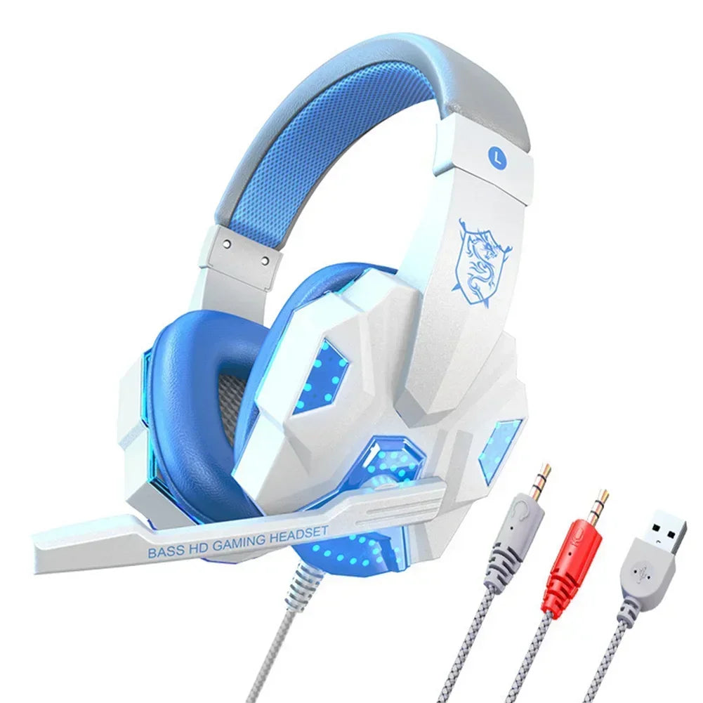 Creative Wired Gaming Headphones High Quality Microphone Led Light Bass Stereo PC Gaming Headset For Computer PS4 PS5 Xbox