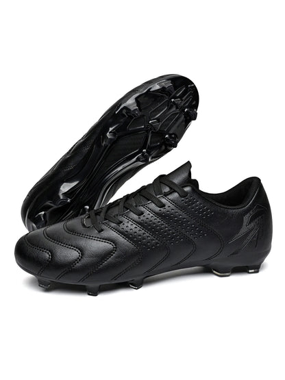 Chaussures de football AG/FG spécifiques à l'entraînement, tige en PU respirante, semelle en TPU résistante à l'abrasion, motif de crampons optimisé pour une agilité accrue