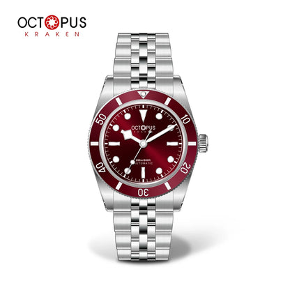 Octopus Kraken 37mm Dive Watch Men BB54 PT5000 Automatic Mechanical Movement Sapphire Crystal Aluminum Bezel STL Bracelet 20Bar