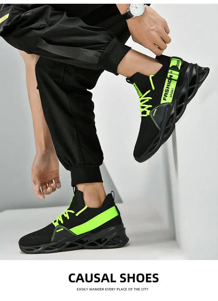 Modieuze paarse casual sneakers in de aanbieding voor dames en heren – Blade hardloopschoenen, grote maat 48, lichte ademende sportschoenen voor heren, mesh sneaker